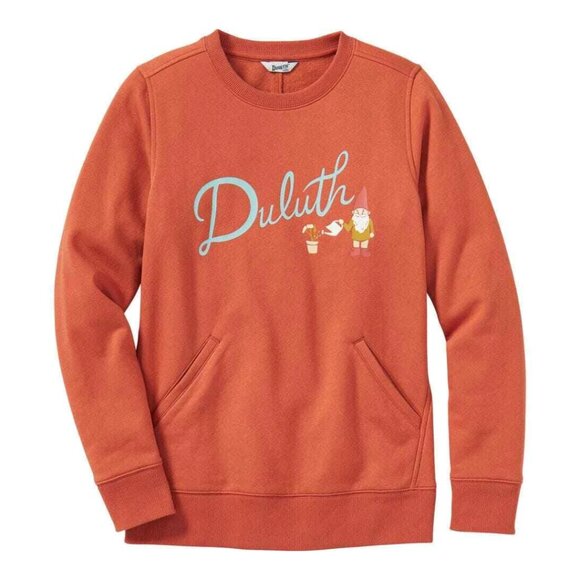 Duluth Trading Co Garden Logo Sweatshirt L - EUC, Gnome, Fall, Kangaroo Pocket - Picture 1 of 9